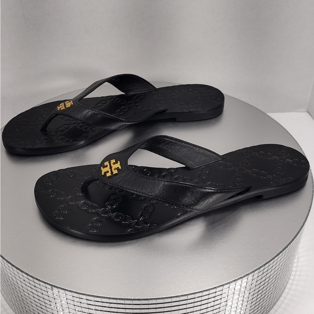 Tory Burch women’s Black Flip Flops with size 5 brand new w/out box and tags - Picture 4 of 9